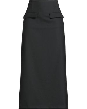 MEIMEIJ Midi Skirt Polyester, Wool, Elastane, Acetate - Black