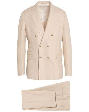 Eleventy Platinum Suit Linen, Wool, Silk - Natural