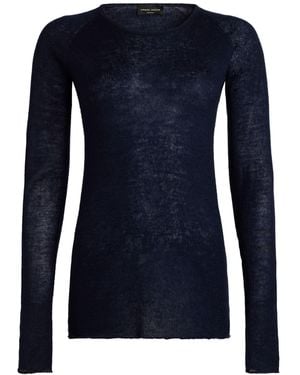 Roberto Collina Midnight Sweater Cashmere, Silk - Blue