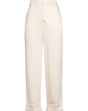 Bonheur Ivory Pants Viscose, Polyester, Elastane - White