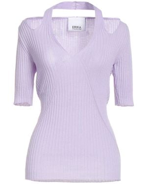 Erika Cavallini Semi Couture Sweater Virgin Wool - Purple