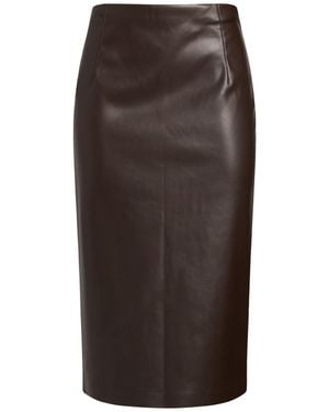 Jucca Midi Skirt Polyurethane - Brown