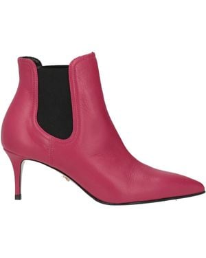 Le Silla Fuchsia Ankle Boots Soft Leather - Pink