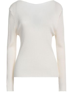 CESAR CASIER Sweater Merino Wool, Silk - White