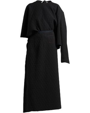 Uma Wang Maxi Dress Cotton, Viscose, Virgin Wool - Black