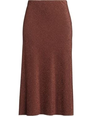 Ottod'Ame Rust Maxi Skirt Viscose, Polyester, Nylon, Elastane - Brown