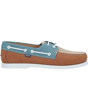 ATLANTA MOCASSIN Tan Loafers Soft Leather - Blue