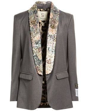 5 PROGRESS Blazer Polyester, Viscose, Elastane - Gray