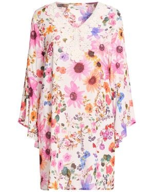 LUCKYLU Milano Mini Dress Viscose - White
