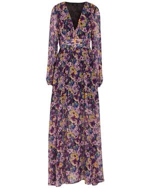 Liu Jo Maxi Dress Polyester, Metallic Polyester - Purple