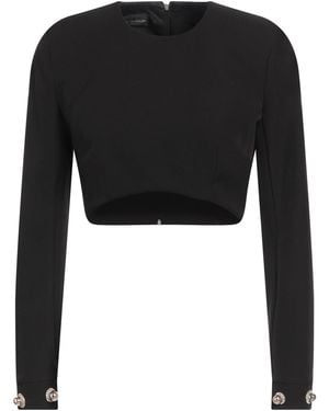 Tassos Mitropoulos Top Polyester, Elastane - Black
