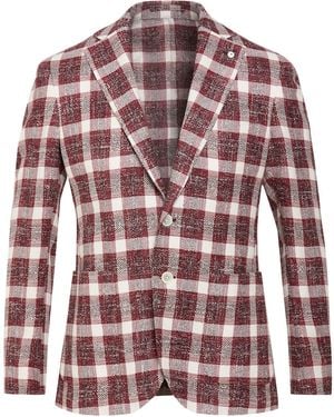 L.B.M. 1911 Blazer Cotton, Acrylic, Linen, Polyamide - Red