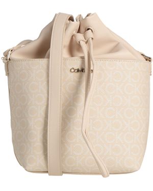 Calvin Klein Cross-Body Bag Polyester, Polyurethane - Natural