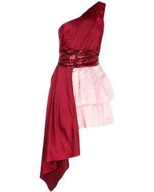 Christian Pellizzari Mini Dress Acetate, Polyester - Red