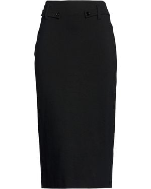 Manila Grace Midi Skirt Viscose, Polyamide, Elastane - Black