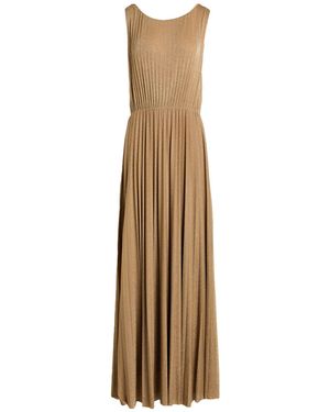 SOLOTRE Sand Maxi Dress Viscose, Polyamide, Metallic Polyester, Elastane - Natural