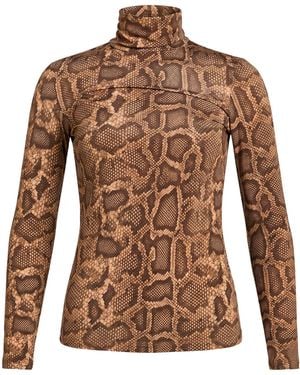 SIMONA CORSELLINI Light T-Shirt Viscose, Elastane - Brown