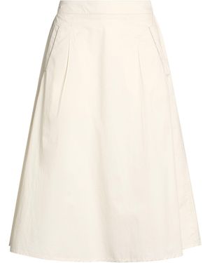 Peserico Midi Skirt Cotton, Elastane - Natural