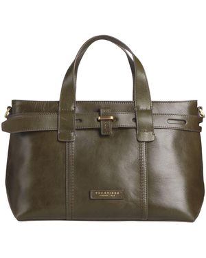 The Bridge Military Handbag Leather - Brown