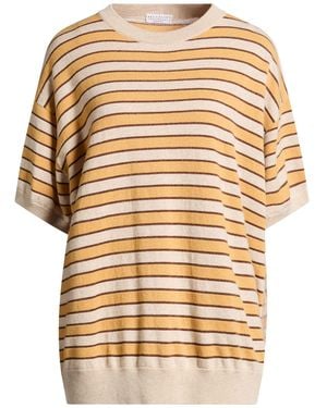 Brunello Cucinelli Jumper Cashmere, Viscose, Metallic Polyester - Natural