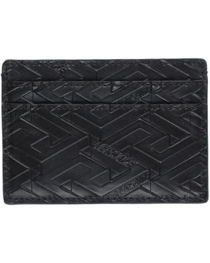Versace Document Holder Soft Leather - Black