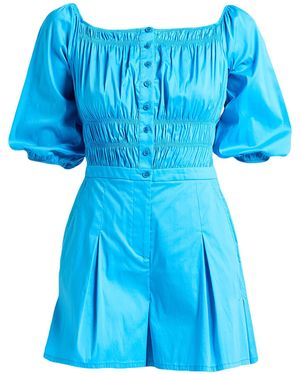 Patrizia Pepe Azure Playsuit Cotton, Polyamide, Elastane - Blue