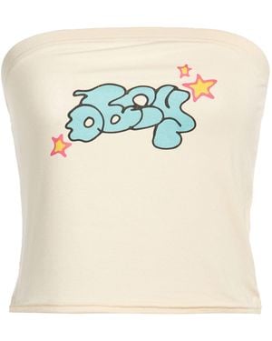 Obey Cream Top Rayon, Elastane - White