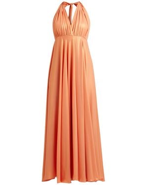 Hanita Maxi Dress Polyester - Orange