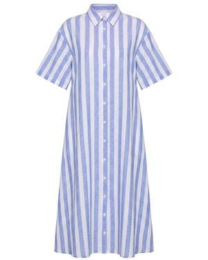 BASTONCINO Light Maxi Dress Linen, Cotton - Blue