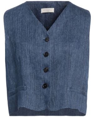 Antonelli Tailored Vest Cupro, Elastane - Blue