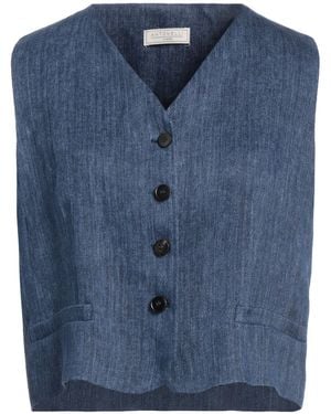 Antonelli Tailored Vest Cupro, Elastane - Blue