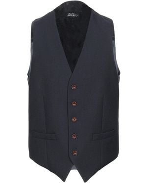 Oscar Jacobson Tailored Vest Polyester, Wool - Blue