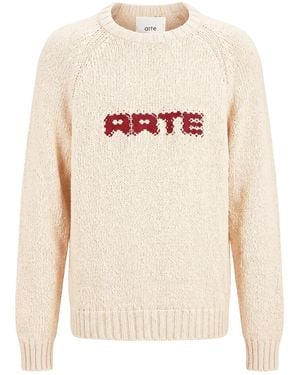 Arte' Sweater Cotton, Linen - White