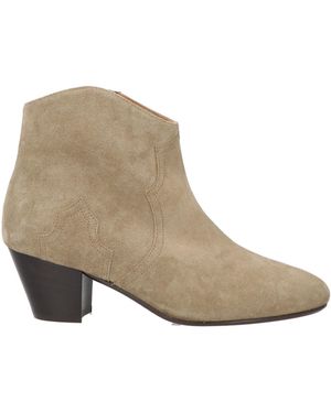 Isabel Marant Khaki Ankle Boots Calfskin - Natural
