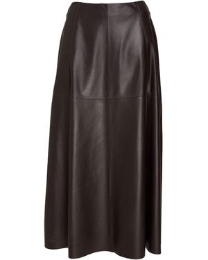 Arma Dark Maxi Skirt Lambskin - Brown