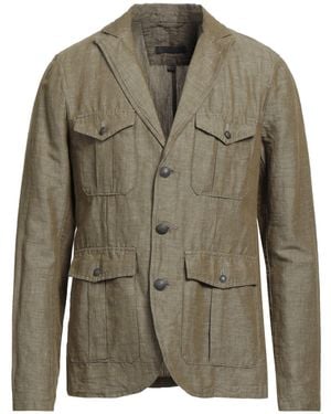 John Varvatos Military Blazer Cotton, Linen - Green
