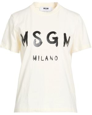 MSGM T-Shirt Cotton - Natural