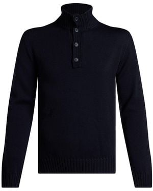 Alpha Studio Jumper Merino Wool - Blue