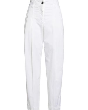 Peserico Cream Trousers Cotton, Elastane - White
