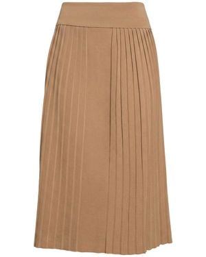 Cividini Sand Midi Skirt Cotton, Polyamide - Natural