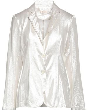 HER SHIRT HER DRESS Blazer - White