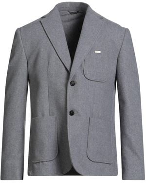 Daniele Alessandrini Blazer Cotton, Polyester, Viscose, Elastane - Grey