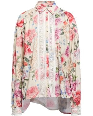 5 PROGRESS Ivory Shirt Cotton - Pink