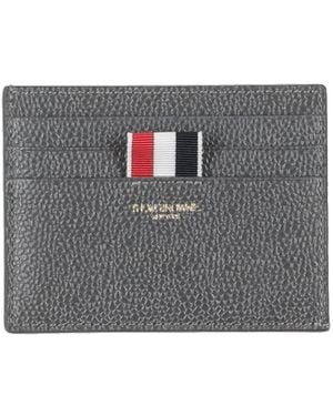 Thom Browne Cardholder Leather - Gray