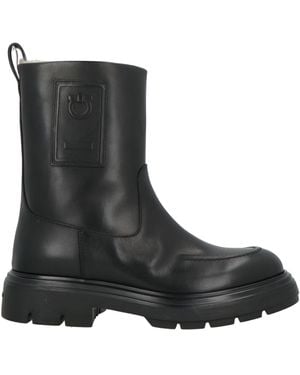 Ferragamo Ankle Boots Calfskin, Lambskin - Black