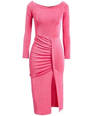 Denny Rose Midi Dress Polyester, Elastane - Pink