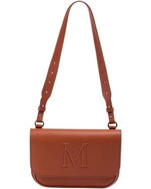 Max Mara Tan Shoulder Bag Leather - Red