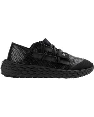Giuseppe Zanotti Sneakers Soft Leather, Textile Fibers - Black