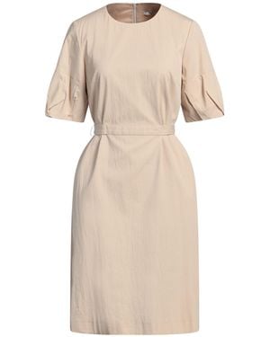 Peserico Midi Dress Cotton, Elastane - Natural