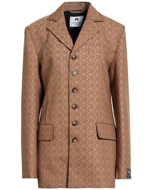 Marine Serre Line Blazer Recycled Polyester, Wool, Elastane - Brown